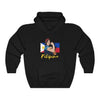 Image of "Filipina Flex," Philippines Flag Hoodie - Unisex Heavy Blend Hooded Sweatshirt Hoodie Black L 