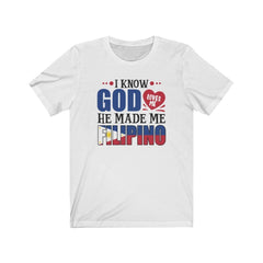 "He Made Me Filipino" - Funny Filipino T-shirt - Unisex T-Shirt White XL 