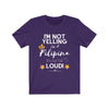 Image of "I'm Not Yelling" - Funny Filipina Women's T-shirt T-Shirt Team Purple L 
