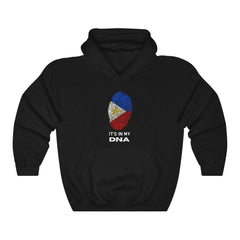 "In My DNA" Filipino Flag - Unisex Heavy Blend Hooded Sweatshirt Hoodie Black L 