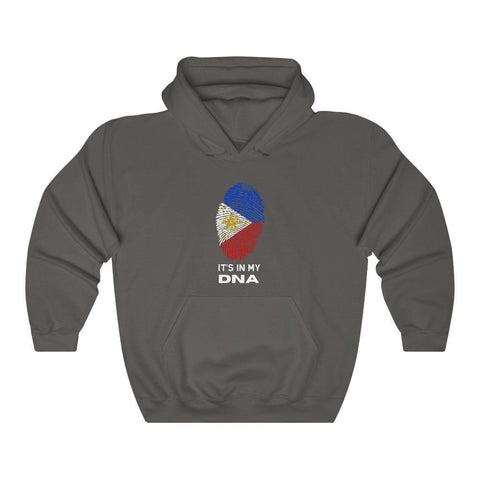 "In My DNA" Filipino Flag - Unisex Heavy Blend Hooded Sweatshirt Hoodie Charcoal M 