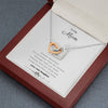 Image of Interlocking Hearts Necklace w/To Mom From Daughter Message Card "Always Remember" Jewelry 