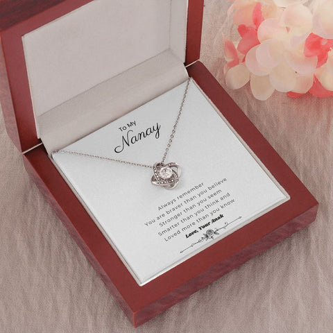 Love Knot Necklace w/"Always Remember" Message Card - To My Nanay, From Your Anak Jewelry 