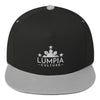 Image of Lumpia Culture™ "Original" Embroidered Flat Bill Hat - Snapback Black/ Grey 