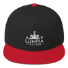 Image of Lumpia Culture™ "Original" Embroidered Flat Bill Hat - Snapback Black/ Red 