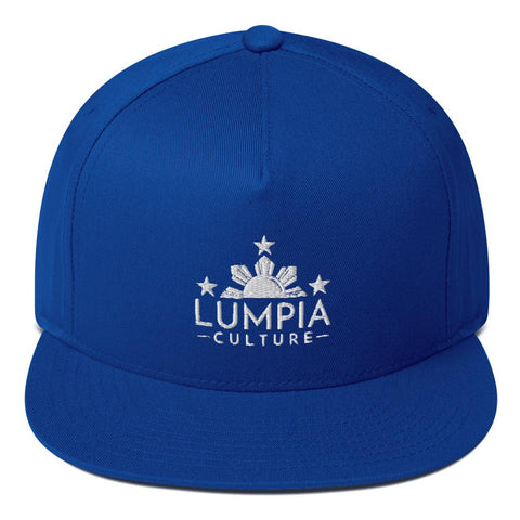 Lumpia Culture™ "Original" Embroidered Flat Bill Hat - Snapback Royal Blue 