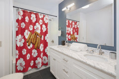 Lumpia Hibiscus Shower Curtain