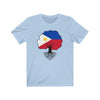 Image of Philippines Flag "Roots" - Filipino T-Shirt - Unisex T-Shirt Baby Blue XS 