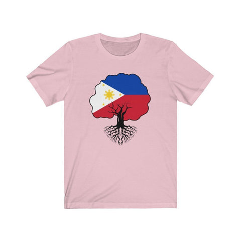 Philippines Flag "Roots" - Filipino T-Shirt - Unisex T-Shirt Pink XS 