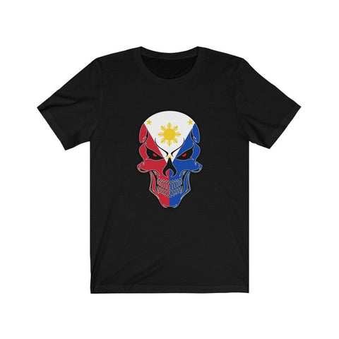 Philippines Flag Skull - Filipino T-shirt T-Shirt Black S 
