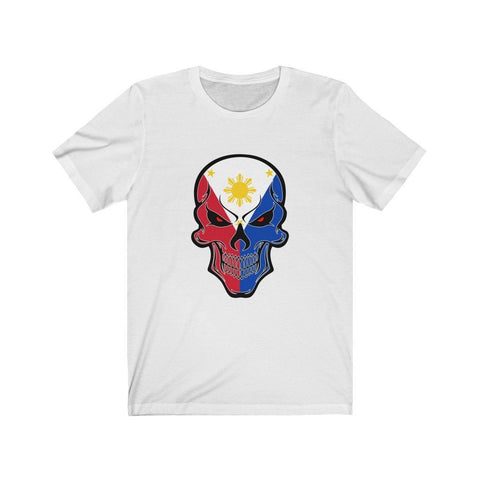 Philippines Flag Skull - Filipino T-shirt T-Shirt White L 
