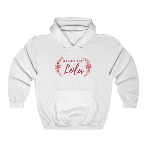 World's Best Lola Hoodie - Unisex Heavy Blend Hooded Sweatshirt Hoodie L White 